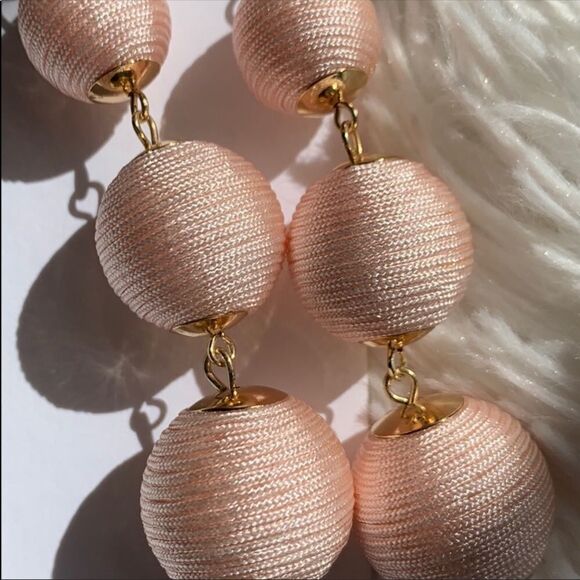 ✨ Linear Fabric Ball Drop Earrings✨ - Picture 5 of 5